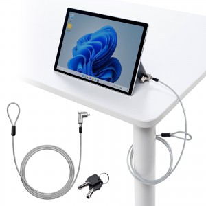 Surface用セキュリティワイヤー（シリンダー錠タイプ・盗難防止・1.8m）