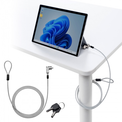 Surface用セキュリティワイヤー（シリンダー錠タイプ・盗難防止・1.8m）