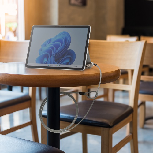 Surface Pro 12インチ用セキュリティワイヤー（Microsoft ・シリンダー錠タイプ・シリンダ式・盗難防止・1.8m）