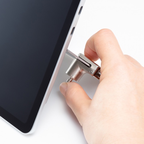 Surface Pro 12インチ用セキュリティワイヤー（Microsoft ・シリンダー錠タイプ・シリンダ式・盗難防止・1.8m）