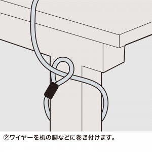 セキュリティワイヤー｜ロック・ケンジントン・一体型・シリンダ錠