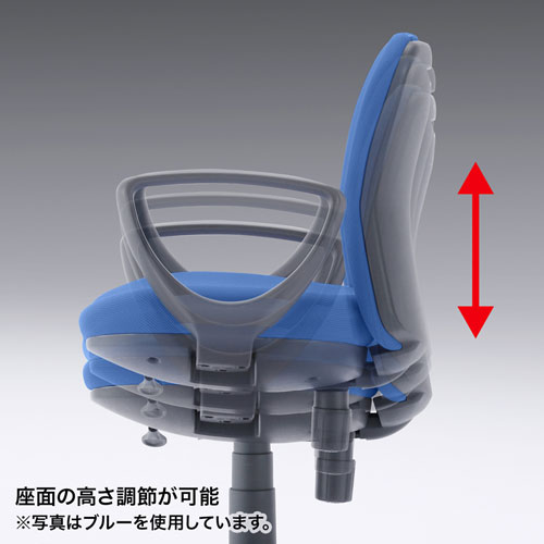 オフィスチェア（ミドルバック・肘付き・ウレタン・ブラック） SNC-022KBK2 サンワサプライ
