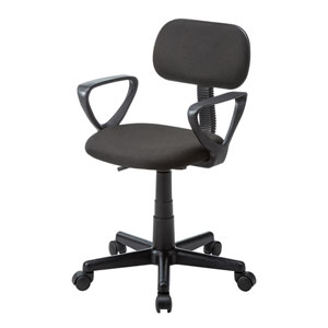 【訳あり 新品】オフィスチェア（OAチェア・ローバック・スタンダード・リーズナブル・肘付・ブラック） SNC-A1ABK サンワサプライ