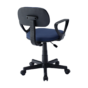 オフィスチェア（OAチェア・ローバック・スタンダード・リーズナブル・肘付・ブルー）サンワサプライ SNC-A1ABL
