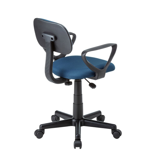 オフィスチェア（OAチェア・ローバック・スタンダード・リーズナブル・肘付・ブルー）サンワサプライ SNC-A1ABL