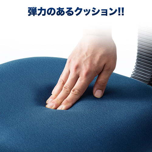 オフィスチェア（OAチェア・ローバック・スタンダード・リーズナブル・肘付・ブルー）サンワサプライ SNC-A1ABL