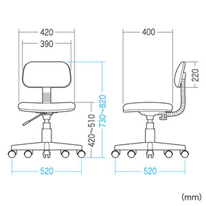 【アウトレット・中古・セール】OAチェア（肘無し・ブラック） 
