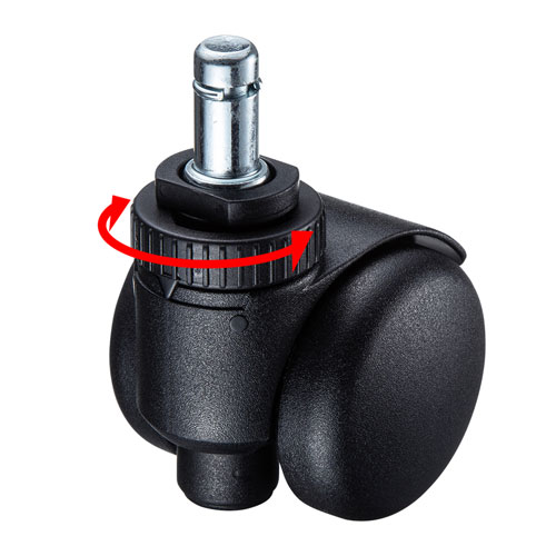 キャスター（チェア・ナイロン・双輪・ストッパー付き・ブラック） SNC-CAST11 サンワサプライ