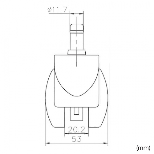 キャスター（チェア・ナイロン・双輪・手動ストッパー付き） SNC-CAST6 サンワサプライ