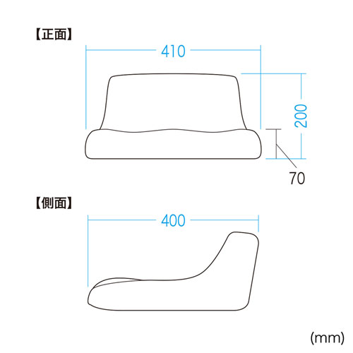 シートクッション（高反発・ウレタンフォーム・エルゴノミクス・デスクワーク・ブラック）