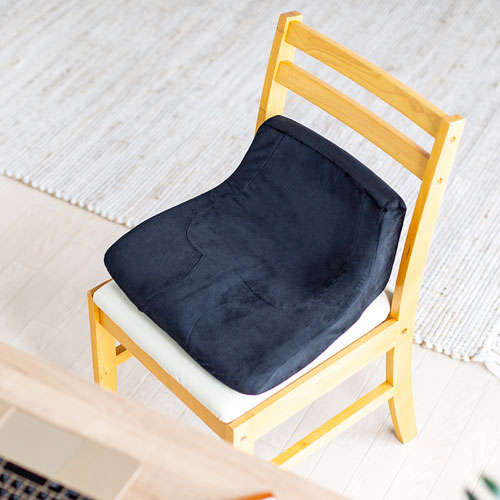 シートクッション（高反発・ウレタンフォーム・エルゴノミクス・デスクワーク・ブラック）