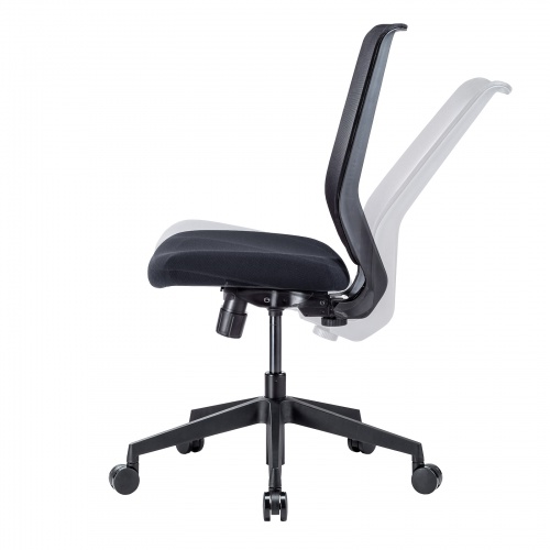 メッシュチェア（海洋プラスチック・再生PET素材使用・シンクロロッキング機能・シンプル・おすすめ・ ブラック） SNC-E11BK サンワサプライ