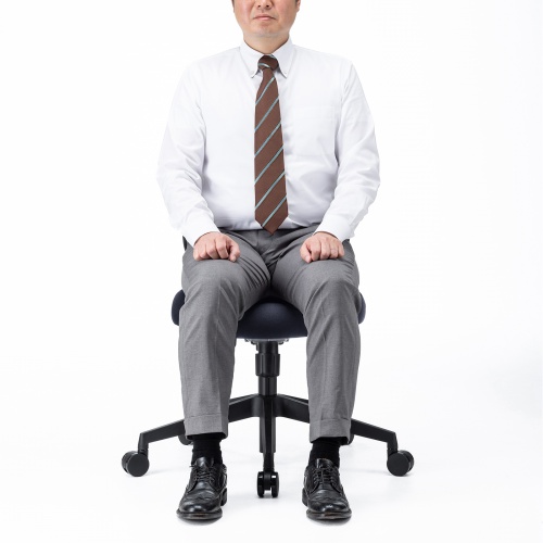 メッシュチェア（海洋プラスチック・再生PET素材使用・シンクロロッキング機能・シンプル・おすすめ・ ブラック） SNC-E11BK サンワサプライ