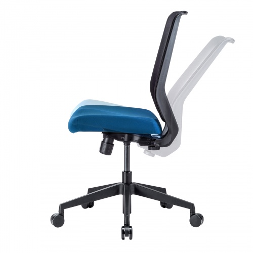 メッシュチェア（海洋プラスチック・再生PET素材使用・シンクロロッキング機能・ ブルー）SNC-E11BL