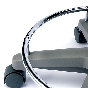 様々な用途に使える座面調整、背当てつき丸いす。マルチスツール・カットチェア(ビニールレザー） SNC-HP2