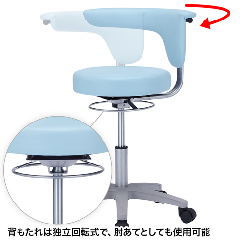 病院向けチェア（メディカルチェア・ブルー） SNC-HP3VBL2 サンワサプライ