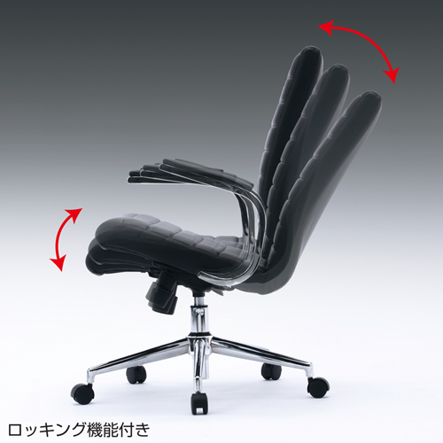 PUレザーチェア（ブラック）サンワサプライ SNC-L12BK