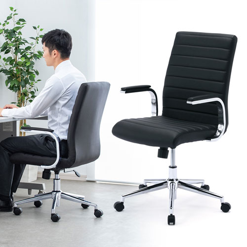 PUレザーチェア（ブラック）サンワサプライ SNC-L12BK