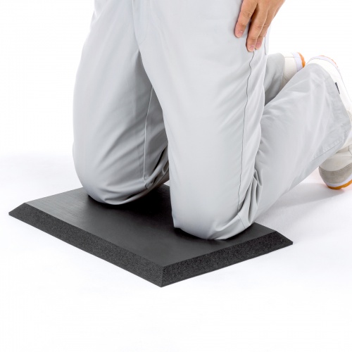 疲労軽減マット（厚手24mm・耐水・耐油・引き裂き強度・ニトリルゴム使用・四辺斜めカット・幅44cm・奥行き30cm・倉庫・レストラン・飲食店・ブラック）SNC-MAT10