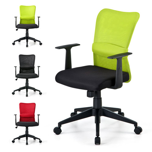 メッシュチェア（ネット・ロッキング・肘付き・キャスター・ランバーサポート・グリーン） SNC-NET14AG サンワサプライ