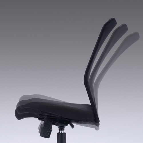 メッシュチェア(ネット・ミドルバック・ロッキング・肘なし・ブラック) SNC-NET16BK サンワサプライ