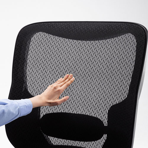 オフィスチェア（高耐荷重・メッシュタイプ・耐荷重200kg・ランバーサポート付き・ブラック） SNC-NET23BK サンワサプライ