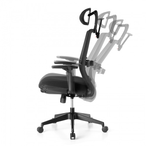 オフィスチェア（メッシュ・シンクロロッキング・3Dアームレスト・ハイバック・座面メッシュ・オットマン・4D・ランバーサポート・ハンガー付き）