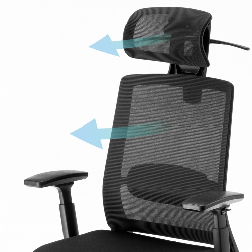 オフィスチェア（メッシュ・シンクロロッキング・3Dアームレスト・ハイバック・座面メッシュ・オットマン・4D・ランバーサポート・ハンガー付き）