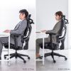 オフィスチェア（メッシュ・シンクロロッキング・3Dアームレスト・ハイバック・座面メッシュ・オットマン・3Dヘッドレスト・ランバーサポート・ハンガー付き）