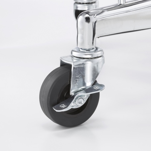 作業用ワークスツール（レザー・スチールメッキ・キャスター） SNC-RD10VBK サンワサプライ