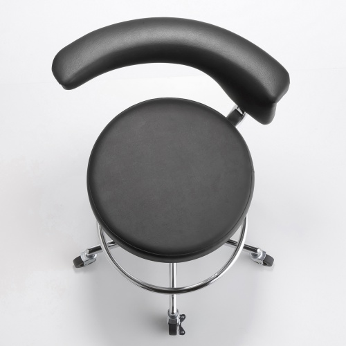 作業用ワークスツール（レザー・スチールメッキ・キャスター） SNC-RD10VBK サンワサプライ