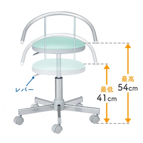 病院向けチェア(抗菌耐アルコールタイプ・ホワイト) SNC-RD1VW2 サンワサプライ