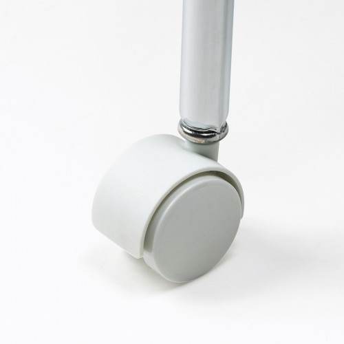 カウンターチェア（キャスター・昇降式・背もたれ付き・ハイタイプ・スツール・クッション・ホワイト）