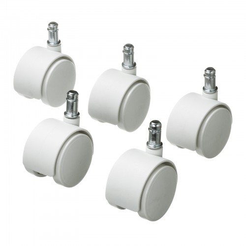 カウンターチェア（キャスター・昇降式・背もたれ付き・ハイタイプ・スツール・クッション・ホワイト）