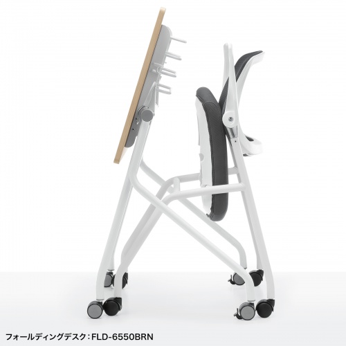 スタッキングチェア（ミーティングチェア・省スペース・キャスター付き・メッシュ・2脚セット） SNC-ST10GY サンワサプライ