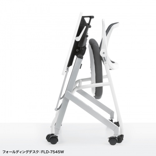 スタッキングチェア（ミーティングチェア・省スペース・キャスター付き・メッシュ・2脚セット） SNC-ST10GY サンワサプライ