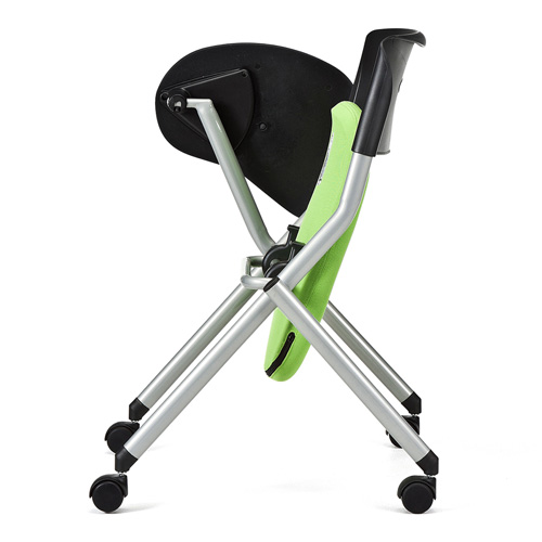 折りたたみチェア（会議・ミーティング・ネスティング・メモ台付き・コンパクト・収納・グリーン） SNC-ST6MAG サンワサプライ