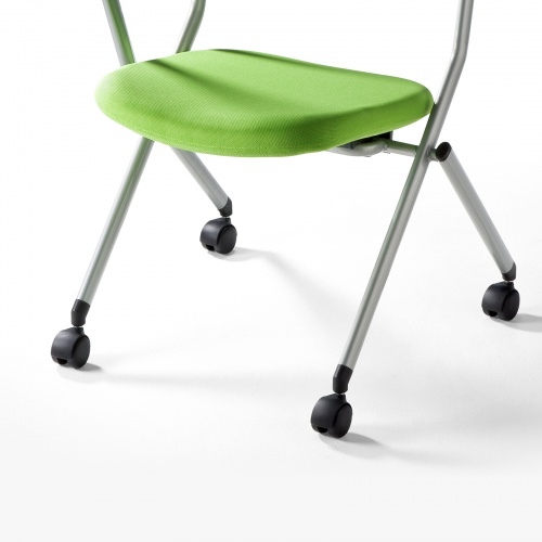 折りたたみチェア（会議・ミーティング・ネスティング・メモ台付き・コンパクト・収納・グリーン） SNC-ST6MAG サンワサプライ