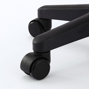 高さ調整可能レザー張り丸イス(スツール・カットチェア)、OAチェア(ブラック) SNC-T134BKN