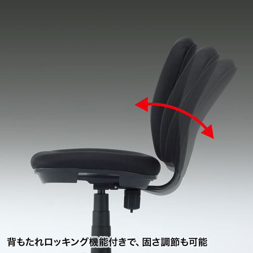 オフィスチェア（ミドルバック・ブラック） SNC-T146KBK サンワサプライ