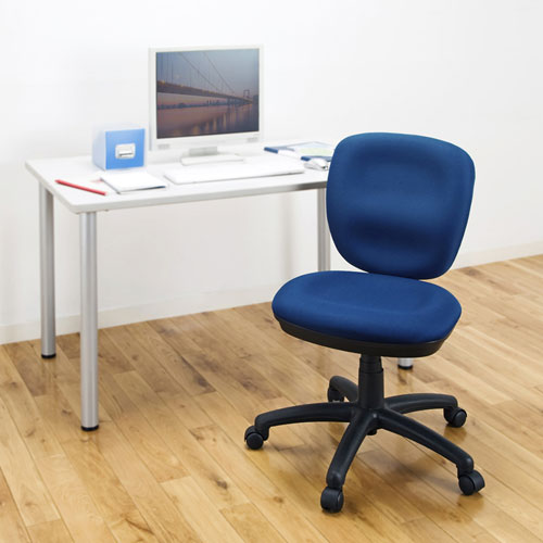 オフィスチェア（ミドルバック・OAチェア・ブルー） SNC-T146KBL サンワサプライ