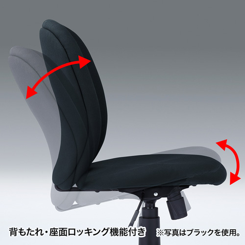 オフィスチェア（ロッキング・キャスター・布張り・グリーン） SNC-T148G