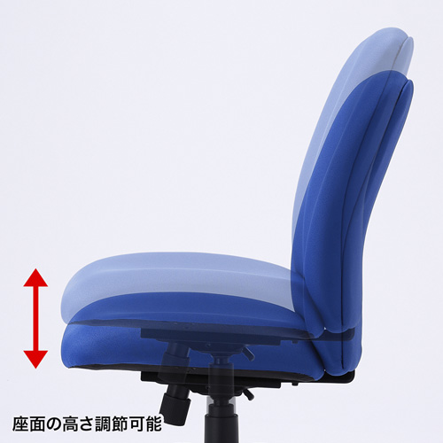 人間工学 オフィスチェア 椅子 blue SGS認証 SNC-T150BL オフィスチェア サンワサプライ 張地:布 ブルー色 SNC