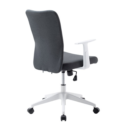 肘付きファブリックチェア（グレー）