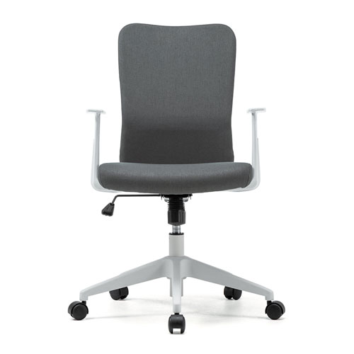 肘付きファブリックチェア（グレー）