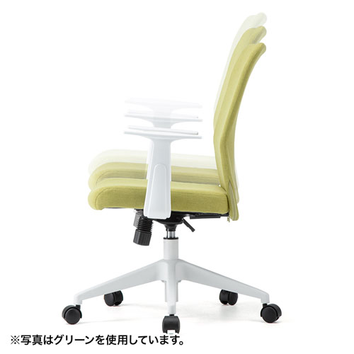 肘付きファブリックチェア（グレー）