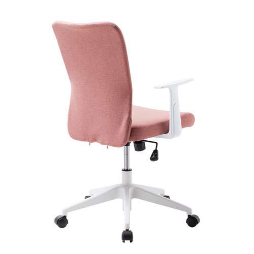 【アウトレット･訳あり・セール】肘付きファブリックチェア（レッド）