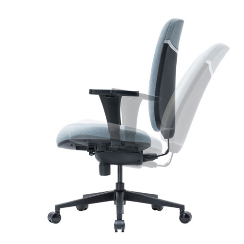 高機能ハイバックオフィスチェア（ライトブルー）SNC-T160LB
