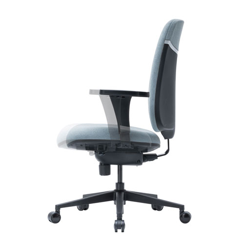 高機能ハイバックオフィスチェア（ライトブルー）SNC-T160LB