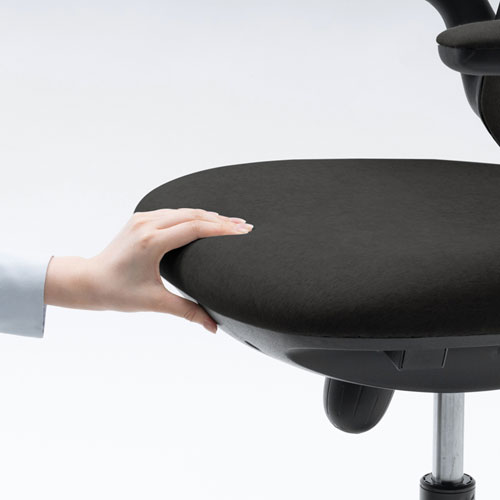 オフィスチェア（跳ね上げ式肘あて・ランバーサポート・ブラック） SNC-T161BK サンワサプライ